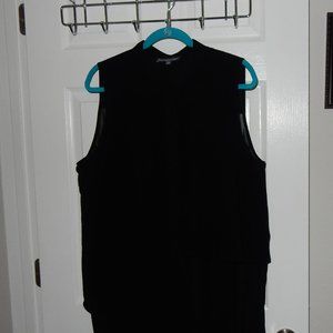 Kate & Mallory Blk Semi Sheer Sleeveless1X blouse NWT